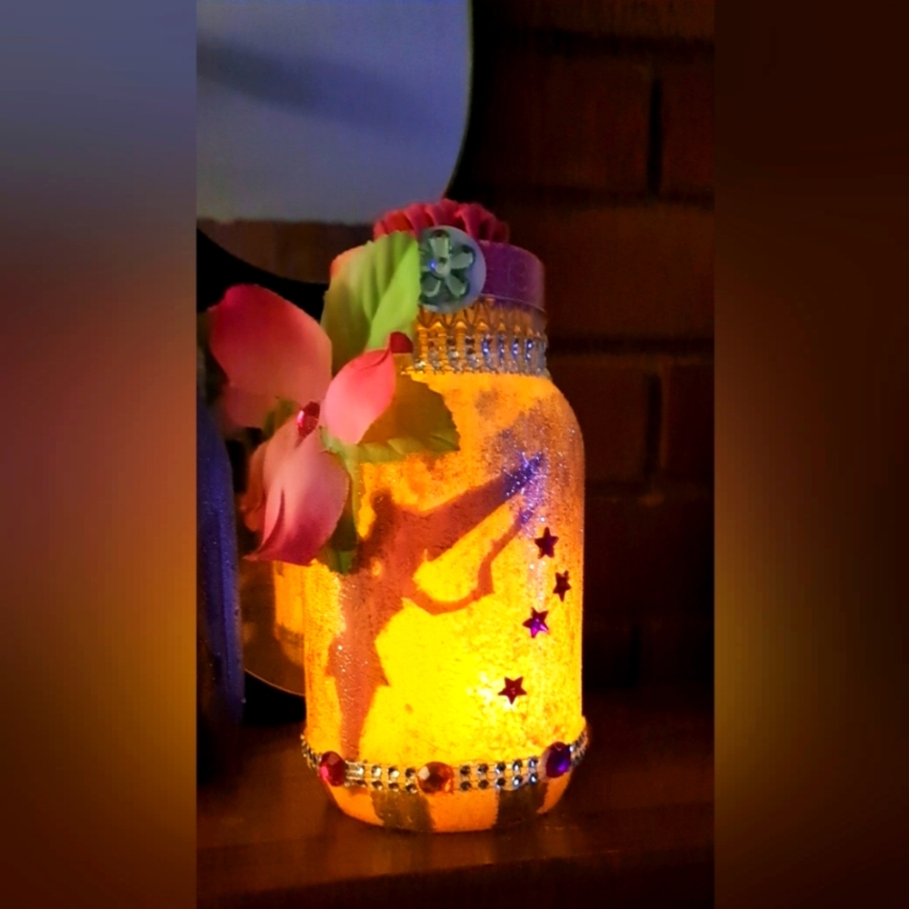 HANDMADE Enchantment Nite Lite Jar (Fairies)